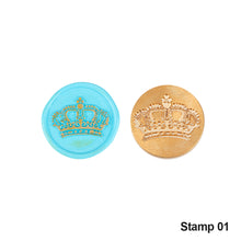 Load image into Gallery viewer, Crown Rose Tree Pattern Wax Seal Stamps With Wooden Handle Dedicated Metal Head Retro Wedding Invitations Envelope Sealing