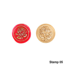 Load image into Gallery viewer, Crown Rose Tree Pattern Wax Seal Stamps With Wooden Handle Dedicated Metal Head Retro Wedding Invitations Envelope Sealing