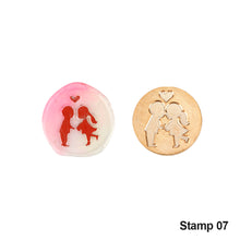 Load image into Gallery viewer, Crown Rose Tree Pattern Wax Seal Stamps With Wooden Handle Dedicated Metal Head Retro Wedding Invitations Envelope Sealing
