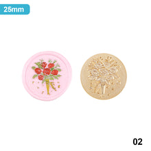 Load image into Gallery viewer, 21 Styles Universe Rose Plants Pattern Wax Seal Stamps Dedicated Replace Copper Head Retro Wedding Invitations Postcard Envelope Sealing