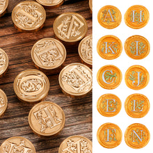Load image into Gallery viewer, 26 Curlicue European Letter Seal Head Wax Seal Stamps Metal Head DIY Stamp Envelope Wedding Invitations Sealing