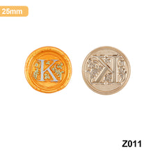 Load image into Gallery viewer, 26 Curlicue European Letter Seal Head Wax Seal Stamps Metal Head DIY Stamp Envelope Wedding Invitations Sealing
