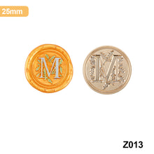 Load image into Gallery viewer, 26 Curlicue European Letter Seal Head Wax Seal Stamps Metal Head DIY Stamp Envelope Wedding Invitations Sealing