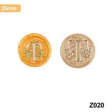 Load image into Gallery viewer, 26 Curlicue European Letter Seal Head Wax Seal Stamps Metal Head DIY Stamp Envelope Wedding Invitations Sealing