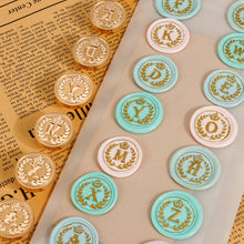 Load image into Gallery viewer, 26 Curlicue European Letter Seal Head With Crown Wax Seal Stamps Metal Head DIY Stamp Envelope Wedding Invitations Sealing