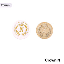 Load image into Gallery viewer, 26 Curlicue European Letter Seal Head With Crown Wax Seal Stamps Metal Head DIY Stamp Envelope Wedding Invitations Sealing
