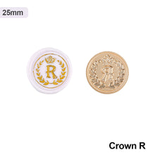 Load image into Gallery viewer, 26 Curlicue European Letter Seal Head With Crown Wax Seal Stamps Metal Head DIY Stamp Envelope Wedding Invitations Sealing