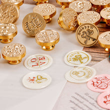 Load image into Gallery viewer, 25mm Blessing Best Wishes Thank You Pattern Wax Seal Stamps Dedicated Copper Head Retro Wedding Invitations Envelope Gift Sealing