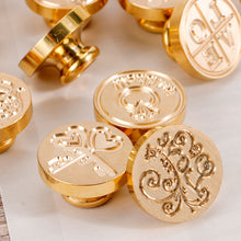 Load image into Gallery viewer, 25mm Blessing Best Wishes Thank You Pattern Wax Seal Stamps Dedicated Copper Head Retro Wedding Invitations Envelope Gift Sealing