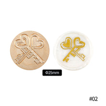 Load image into Gallery viewer, 25mm Blessing Best Wishes Thank You Pattern Wax Seal Stamps Dedicated Copper Head Retro Wedding Invitations Envelope Gift Sealing