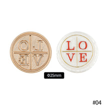 Load image into Gallery viewer, 25mm Blessing Best Wishes Thank You Pattern Wax Seal Stamps Dedicated Copper Head Retro Wedding Invitations Envelope Gift Sealing