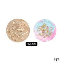 Load image into Gallery viewer, 25mm Blessing Best Wishes Thank You Pattern Wax Seal Stamps Dedicated Copper Head Retro Wedding Invitations Envelope Gift Sealing