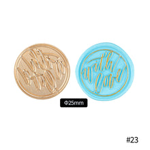 Load image into Gallery viewer, 25mm Blessing Best Wishes Thank You Pattern Wax Seal Stamps Dedicated Copper Head Retro Wedding Invitations Envelope Gift Sealing