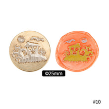Load image into Gallery viewer, 25mm Happy Halloween Wax Seal Stamps Witch Broom Skull Bat Pumpkin Sealing Stamp head For Halloween Scrapbooking