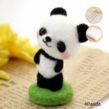 Load image into Gallery viewer, Non-Finished Felt Kit Cute Animal Collection Panda Squirrel Cat Turtle Doll Wool Felt Poked Kitting DIY Felting Materials