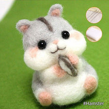 Load image into Gallery viewer, Non-Finished Felt Kit Cute Animal Collection Panda Squirrel Cat Turtle Doll Wool Felt Poked Kitting DIY Felting Materials