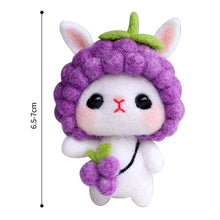 Load image into Gallery viewer, Non-Finished Lovely DIY Wool Felt Kit Rabbit Doll Handcraft Needle Felting Kit for Needle Material Pack for Kids Beginner Christmas Gift