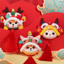 Load image into Gallery viewer, Non-Finished Lovely DIY Wool Felt Kit Lion Dance Handcraft Needle Felting Kit for Needle Material Pack for Kids Beginner Christmas Gift