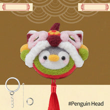 Load image into Gallery viewer, Non-Finished Lovely DIY Wool Felt Kit Lion Dance Handcraft Needle Felting Kit for Needle Material Pack for Kids Beginner Christmas Gift