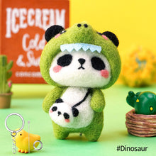 Load image into Gallery viewer, Non-Finished Lovely DIY Wool Felt Kit Panda Doll Handcraft Needle Felting Kit for Needle Material Pack for Kids Beginner Christmas Gift