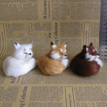 Load image into Gallery viewer, Simulation Mini Cat Rabbit Fox Owl Fur Model Plush Cats Children Birthday Gifts Imitation Animal Doll Home Decor