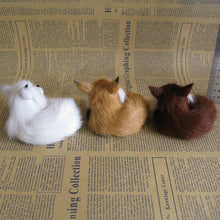 Load image into Gallery viewer, Simulation Mini Cat Rabbit Fox Owl Fur Model Plush Cats Children Birthday Gifts Imitation Animal Doll Home Decor