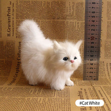 Load image into Gallery viewer, Simulation Mini Cat Rabbit Fox Owl Fur Model Plush Cats Children Birthday Gifts Imitation Animal Doll Home Decor