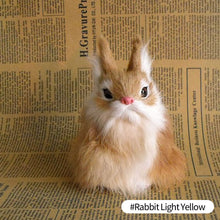 Load image into Gallery viewer, Simulation Mini Cat Rabbit Fox Owl Fur Model Plush Cats Children Birthday Gifts Imitation Animal Doll Home Decor