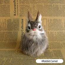 Load image into Gallery viewer, Simulation Mini Cat Rabbit Fox Owl Fur Model Plush Cats Children Birthday Gifts Imitation Animal Doll Home Decor
