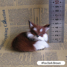 Load image into Gallery viewer, Simulation Mini Cat Rabbit Fox Owl Fur Model Plush Cats Children Birthday Gifts Imitation Animal Doll Home Decor