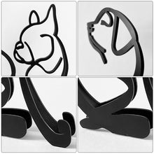 Load image into Gallery viewer, Art Sculpture Cat Dog Minimalist Personalized Gift Simple Metal Decor Modern Home Decoration Desk Office Ornament