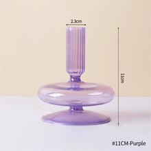Load image into Gallery viewer, Retro Glass Classic Candlesticks Holders Craft Candlesticks Holders for Wedding Room Decorations Glass Candle Holder Vase