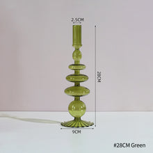 Load image into Gallery viewer, Retro Glass Classic Candlesticks Holders Craft Candlesticks Holders for Wedding Room Decorations Glass Candle Holder Vase