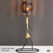 Load image into Gallery viewer, Creative Nordic Metal Candlestick Abstract Iron Girl Character Candle Holder Art Crafts Figurines Home Decoration Art Gift