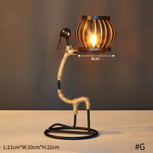 Load image into Gallery viewer, Creative Nordic Metal Candlestick Abstract Iron Girl Character Candle Holder Art Crafts Figurines Home Decoration Art Gift