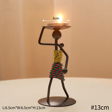 Load image into Gallery viewer, Creative Nordic Metal Candlestick Abstract Iron Girl Character Candle Holder Art Crafts Figurines Home Decoration Art Gift