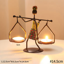 Load image into Gallery viewer, Creative Nordic Metal Candlestick Abstract Iron Girl Character Candle Holder Art Crafts Figurines Home Decoration Art Gift