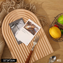 Load image into Gallery viewer, Ins Beech Wood Photography Props Jewelry Display Background Home Decoration Ornaments Storage Tray Studio Decor