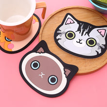 Load image into Gallery viewer, 1PC Silicone Cat Shaped Tea Coaster Cup Mat Pad Mug Holder Mat Coffee Drinks Table Placemats Heat-resistant Cup Coasters