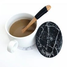Load image into Gallery viewer, 1Pc/7Pcs Artificial Leather Marble Coaster Drink Coffee Cup Mat Table Placemats Round Heat-resistant Tea Pad Table Pad Holder