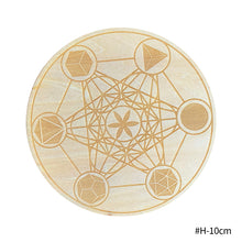 Load image into Gallery viewer, Flower of Life Basswood Coaster Placemats Laser Cut Non-slip Carved Coaster Wood Round Cup Pad Table Mat Art Home Decor