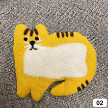 Load image into Gallery viewer, Cute Cat Wool Felt Coaster Cartoon Style Tea Coaster Cup Mat Coffee Mug Pad ChristmaChristmas Gift Kitchen Table Decor