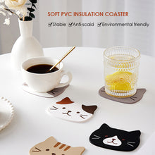 Load image into Gallery viewer, Cat Shaped Tea Coaster Cup Mat Pad Mug Holder Mat Coffee Drinks Table Placemats Heat-resistant Cup Coasters Home Decor Gift