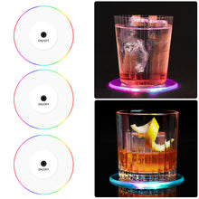 Load image into Gallery viewer, 7 Color Glow Led Coaster LED Drink Cup Coaster Glass Placemat Light Bottles Festival Nightclub Bar Party Decoration