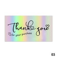 Load image into Gallery viewer, 50Pcs Reflective Laser Appreciate Cards Thank You For Supporting My Small Business Greeting Postcard For Boutiques Wrapping Supplies