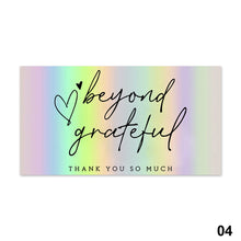 Load image into Gallery viewer, 50Pcs Reflective Laser Appreciate Cards Thank You For Supporting My Small Business Greeting Postcard For Boutiques Wrapping Supplies