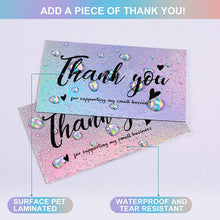 Load image into Gallery viewer, 50Pcs Laser Appreciate Cards Thank You For Supporting My Small Business Greeting Postcard Stickers Adhesive Labels For Boutiques Wrapping Supplies