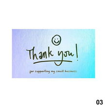 Load image into Gallery viewer, 50Pcs Laser Appreciate Cards Thank You For Supporting My Small Business Greeting Postcard Stickers Adhesive Labels For Boutiques Wrapping Supplies