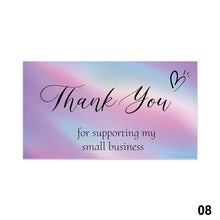 Load image into Gallery viewer, 50Pcs Laser Appreciate Cards Thank You For Supporting My Small Business Greeting Postcard Stickers Adhesive Labels For Boutiques Wrapping Supplies