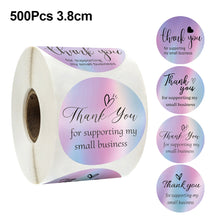 Load image into Gallery viewer, 50Pcs Laser Appreciate Cards Thank You For Supporting My Small Business Greeting Postcard Stickers Adhesive Labels For Boutiques Wrapping Supplies